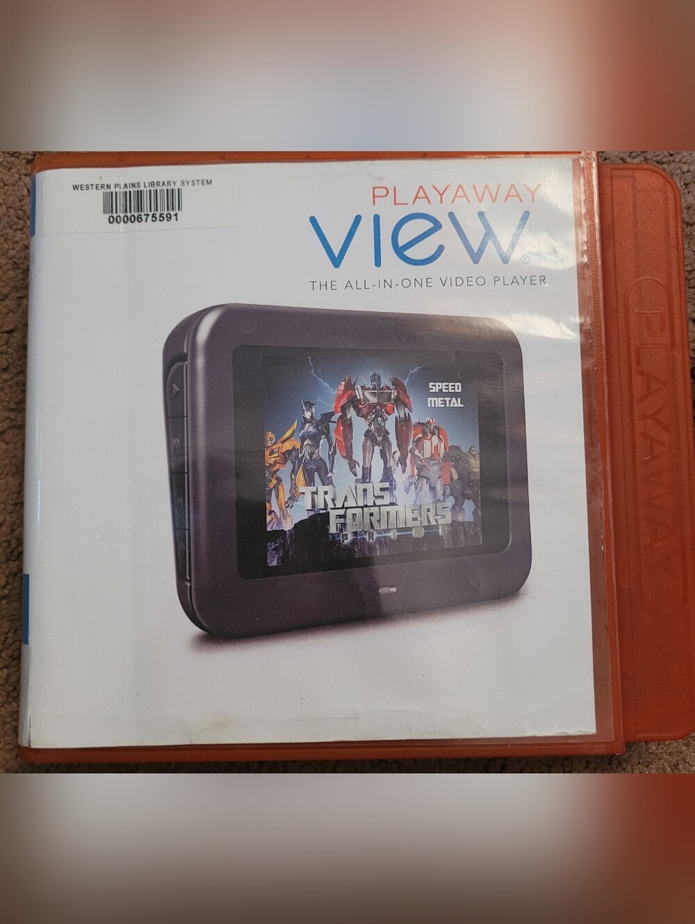 Transformers Playaway View All in One Mini Video Player Speed Metal Ex-Library